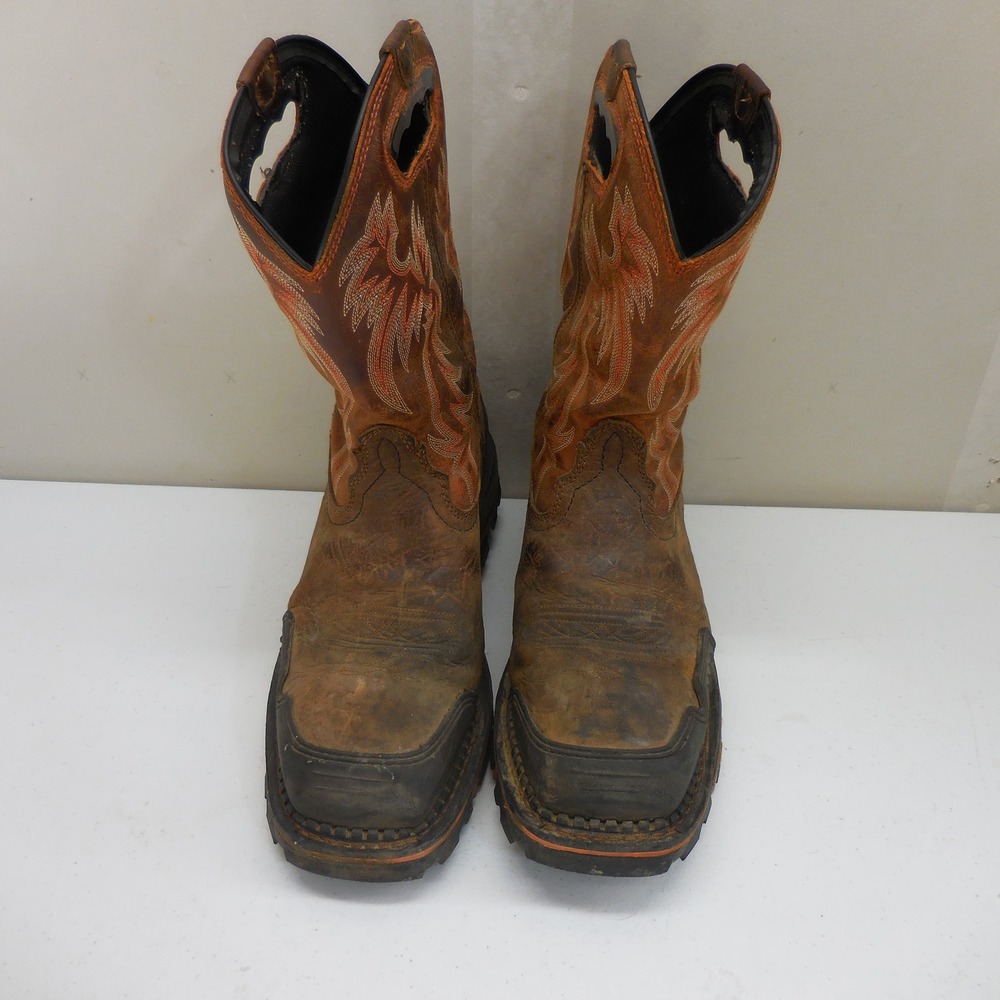 Cody James Mens Decimator Work Boots Brown Leather Composite Toe Vibram 10EE